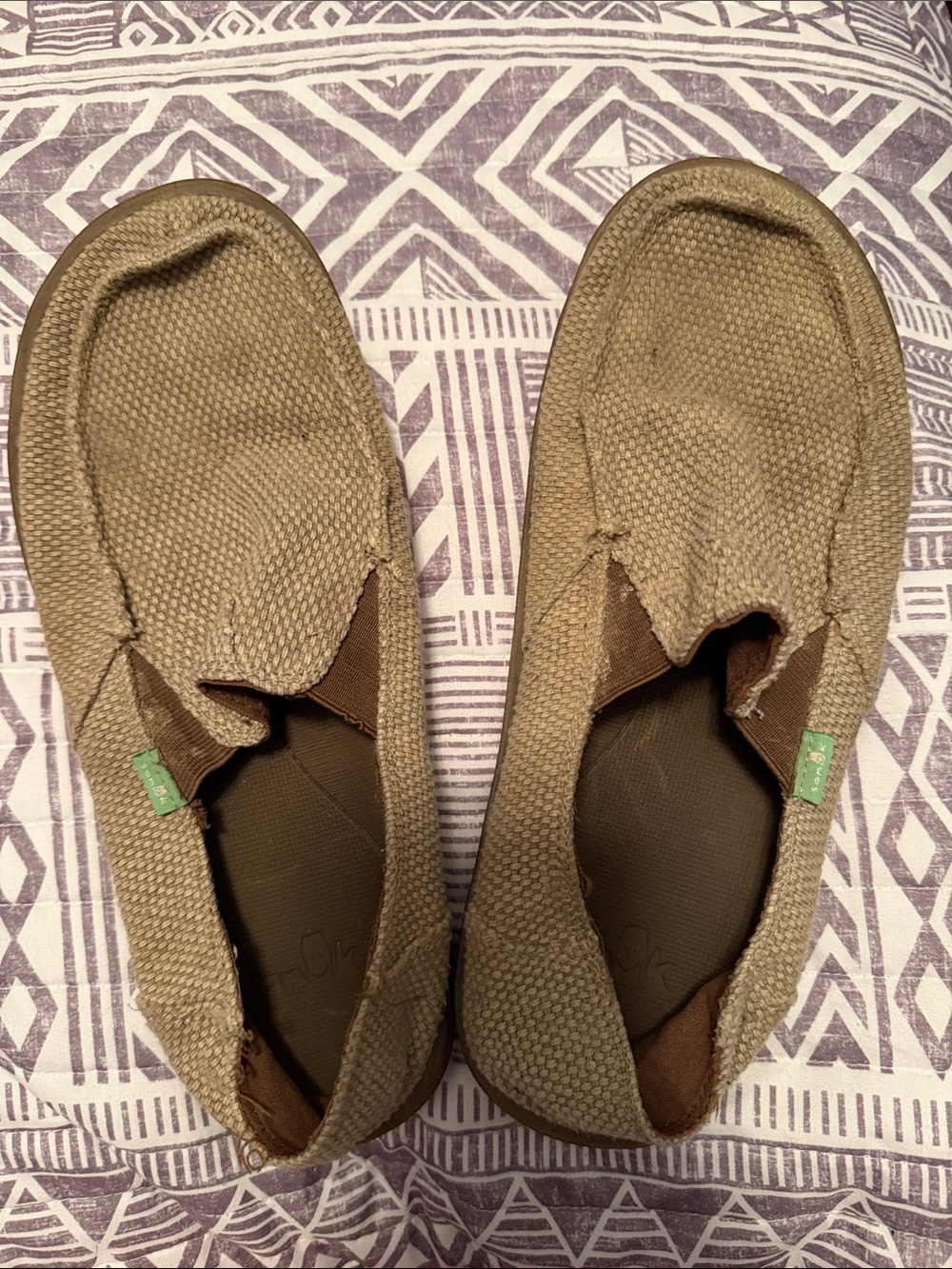 Sanuks Casual Tan Slip-On Shoes